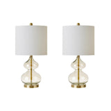 Curved Glass Gourd Table Lamps - Set of 2 - product image 1
