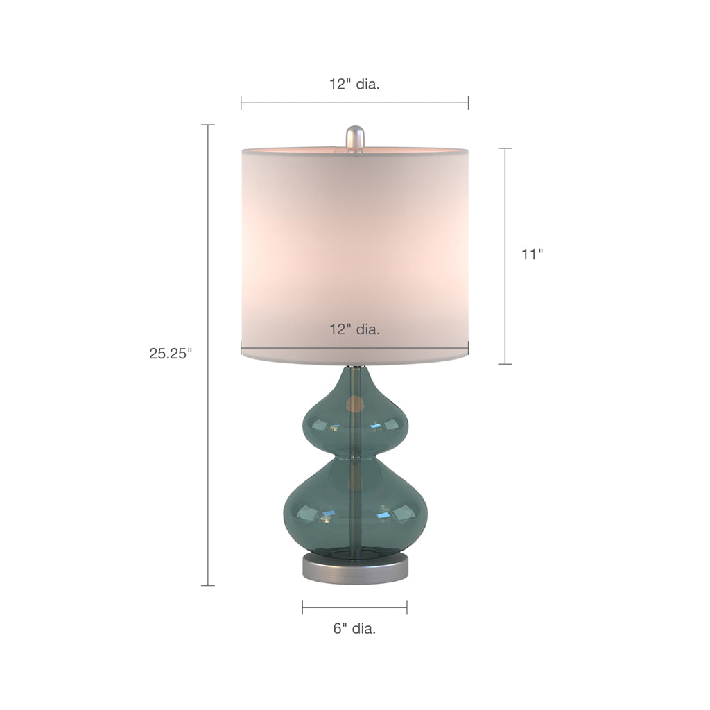 Curved Glass Gourd Table Lamps - Set of 2 - product image 18
