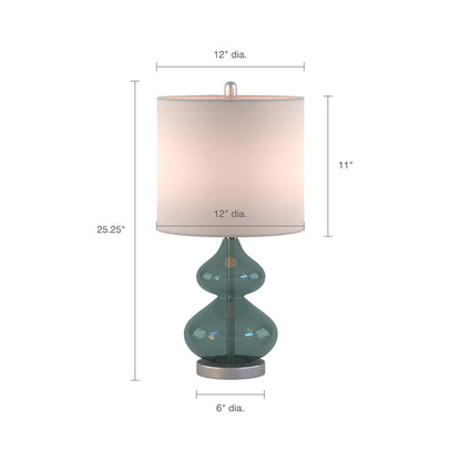 Curved Glass Gourd Table Lamps - Set of 2 - product image 18