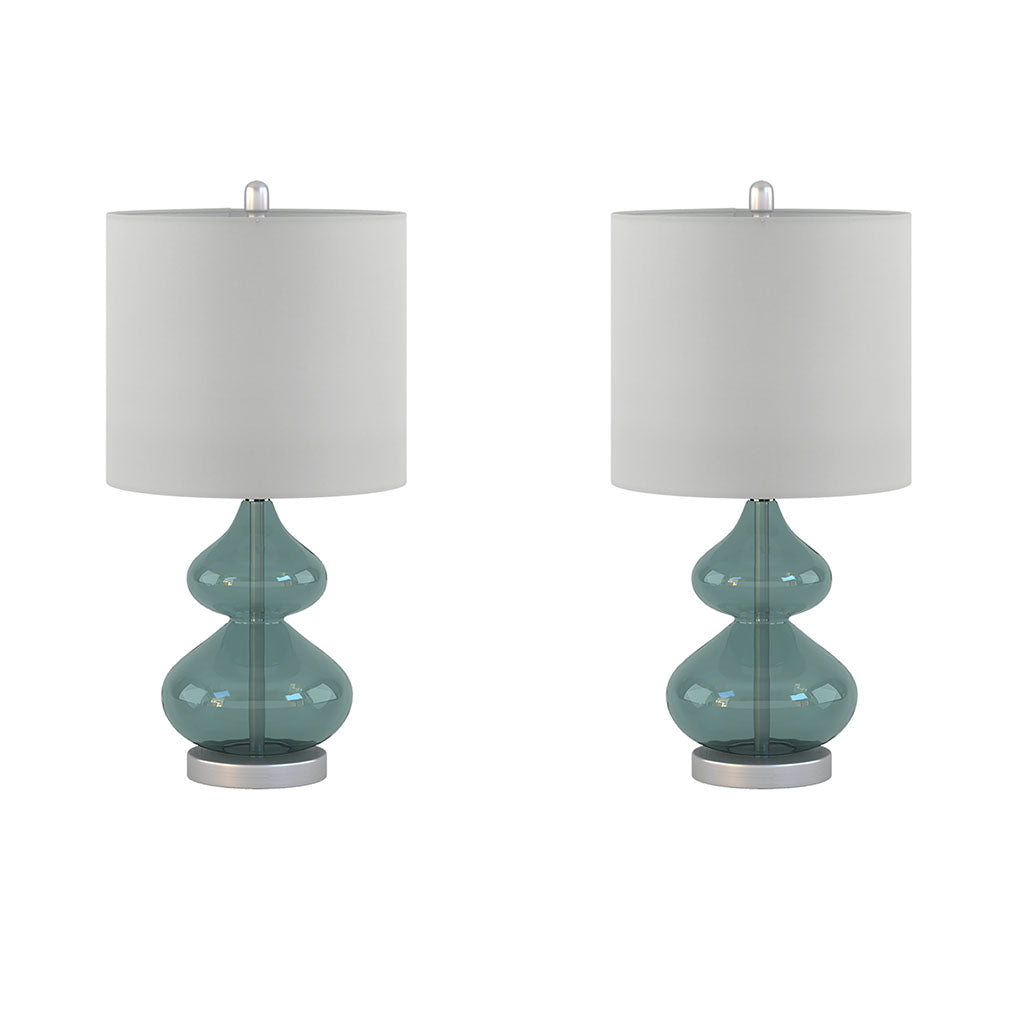 Curved Glass Gourd Table Lamps - Set of 2 - product image 19