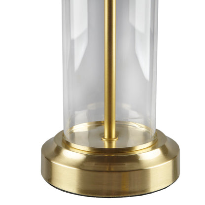 Gold & Glass Cylinder Table Lamps - Set of 2 - product image 6