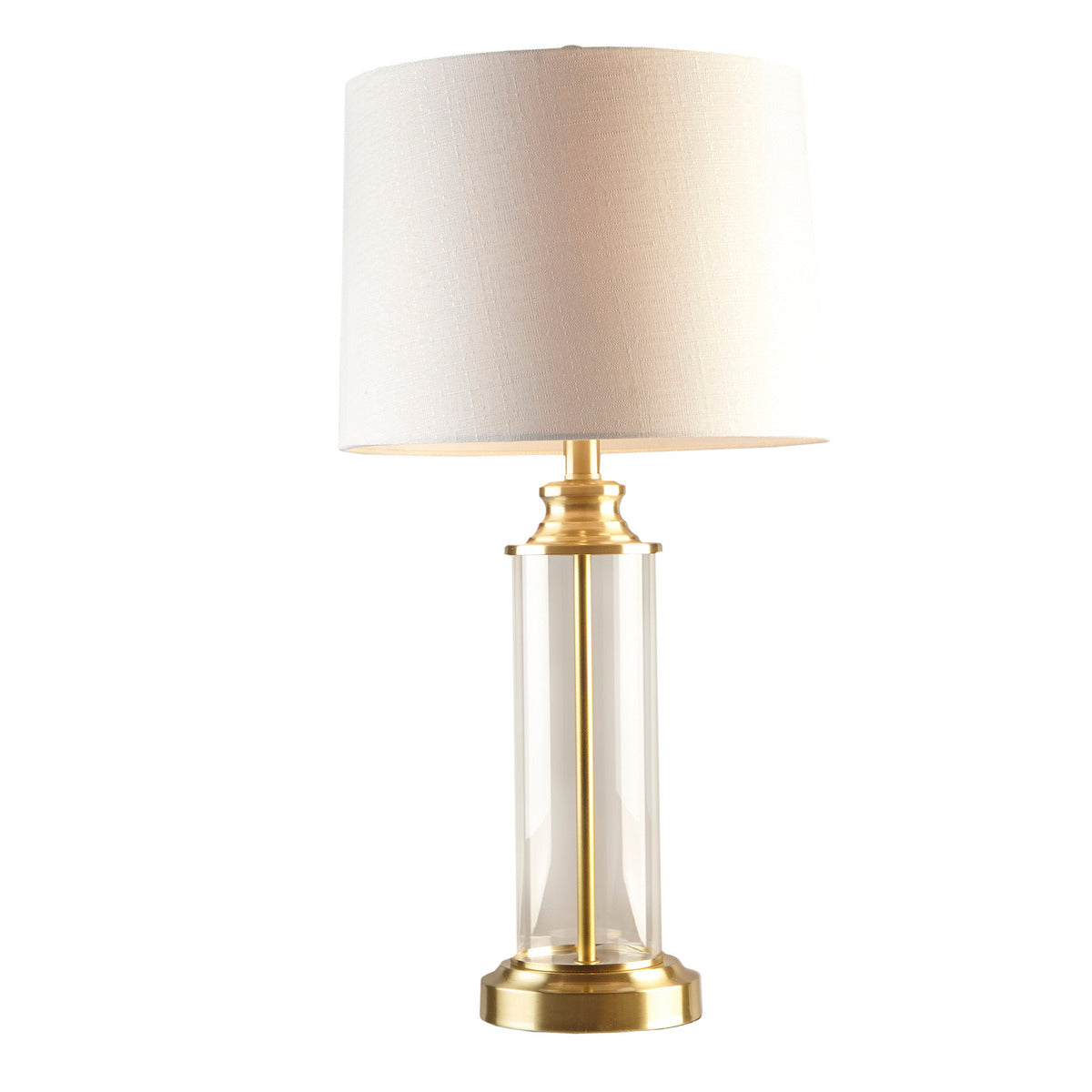 Gold & Glass Cylinder Table Lamps - Set of 2 - product image 4