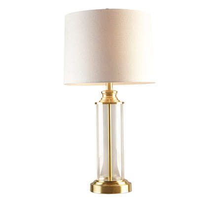 Gold & Glass Cylinder Table Lamps - Set of 2 - product image 4