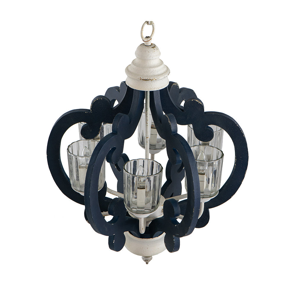 Rosalie Navy & White 6-Light Farmhouse Chandelier - product image 11