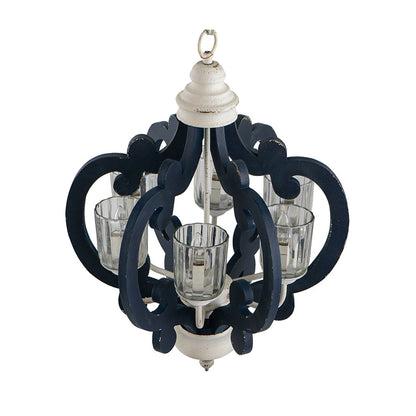 Rosalie Navy & White 6-Light Farmhouse Chandelier - product image 11