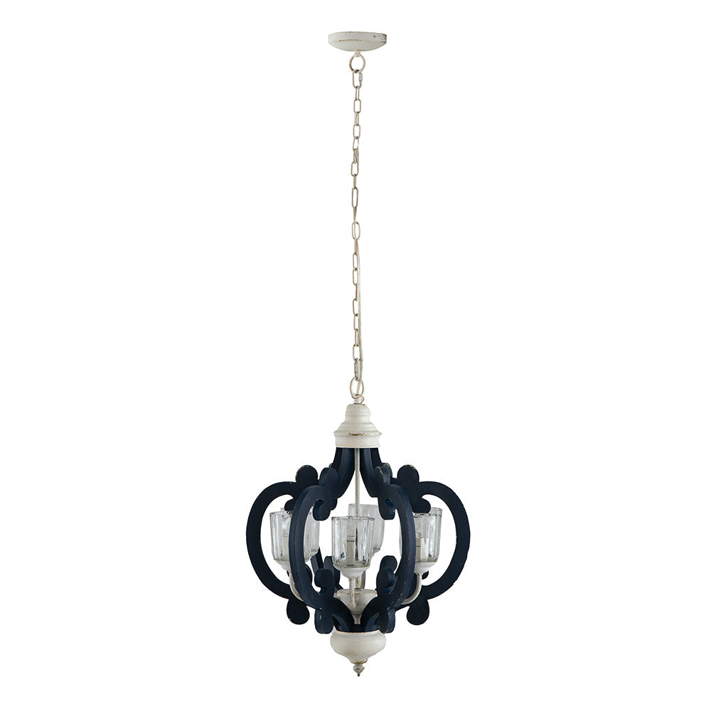 Rosalie Navy & White 6-Light Farmhouse Chandelier - product image 5