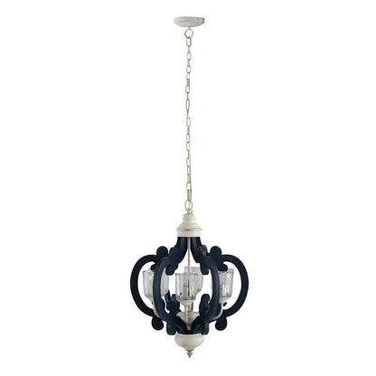 Rosalie Navy & White 6-Light Farmhouse Chandelier - product image 5