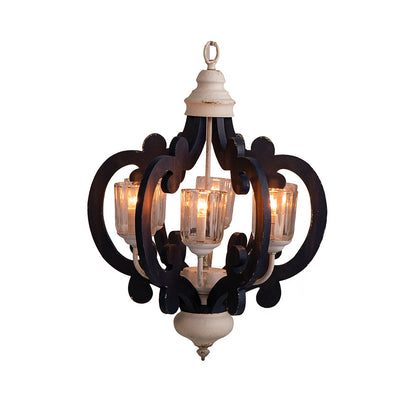 Rosalie Navy & White 6-Light Farmhouse Chandelier - product image 3