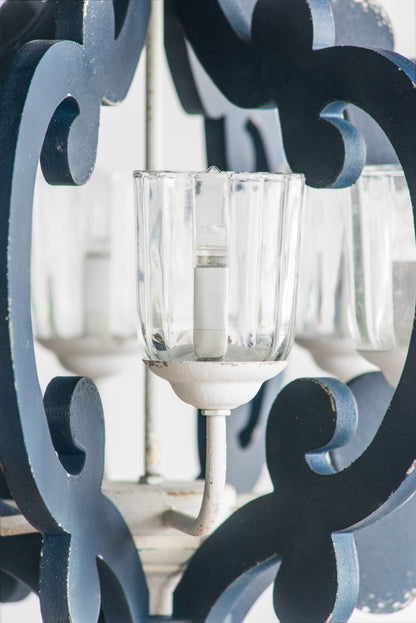 Rosalie Navy & White 6-Light Farmhouse Chandelier - product image 14