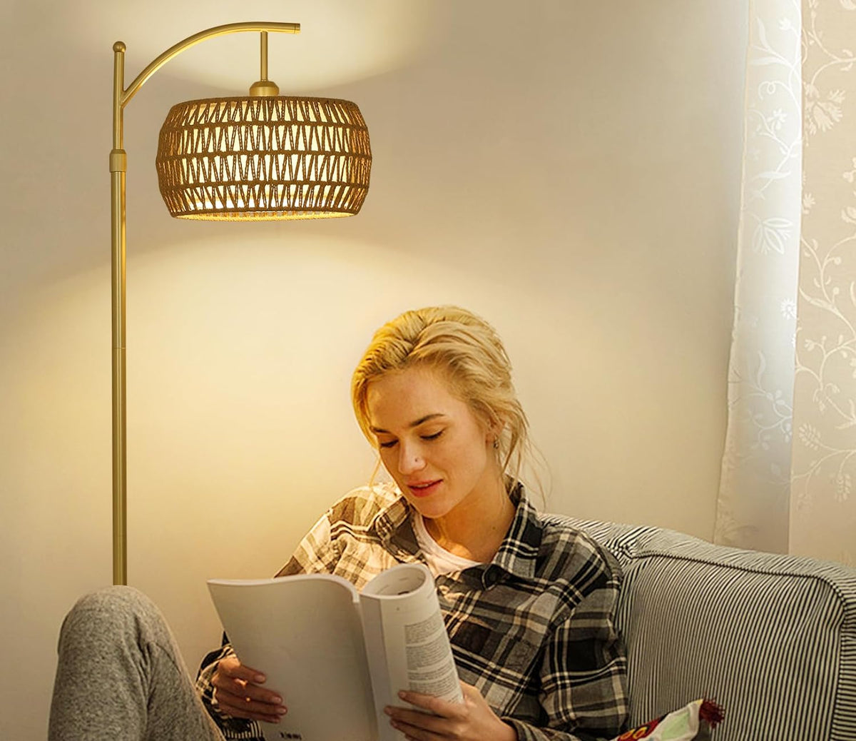 Ataraxis Adjustable Arc Floor Lamp with 3 Light Temperatures - product image 3