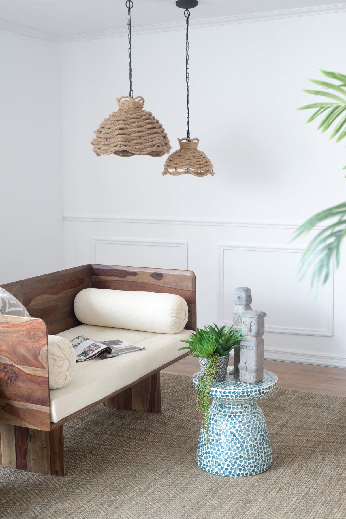 Hemp Rope Chandelier Pair - Set of 2 - product image 3
