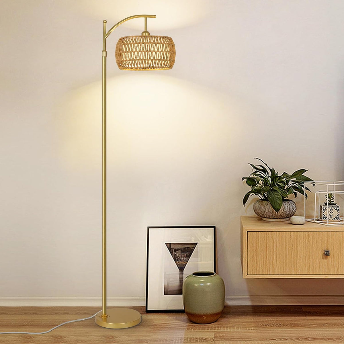 Ataraxis Adjustable Arc Floor Lamp with 3 Light Temperatures - product image 1