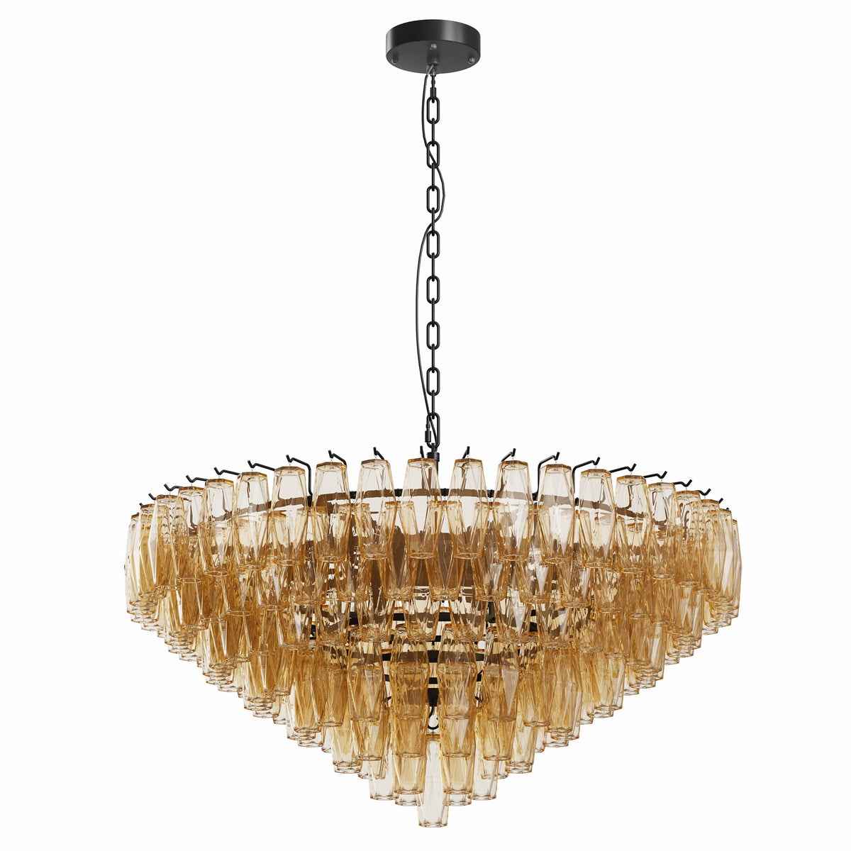37-Inch Tiered Smoke Glass 14-Light Chandelier - product image 20