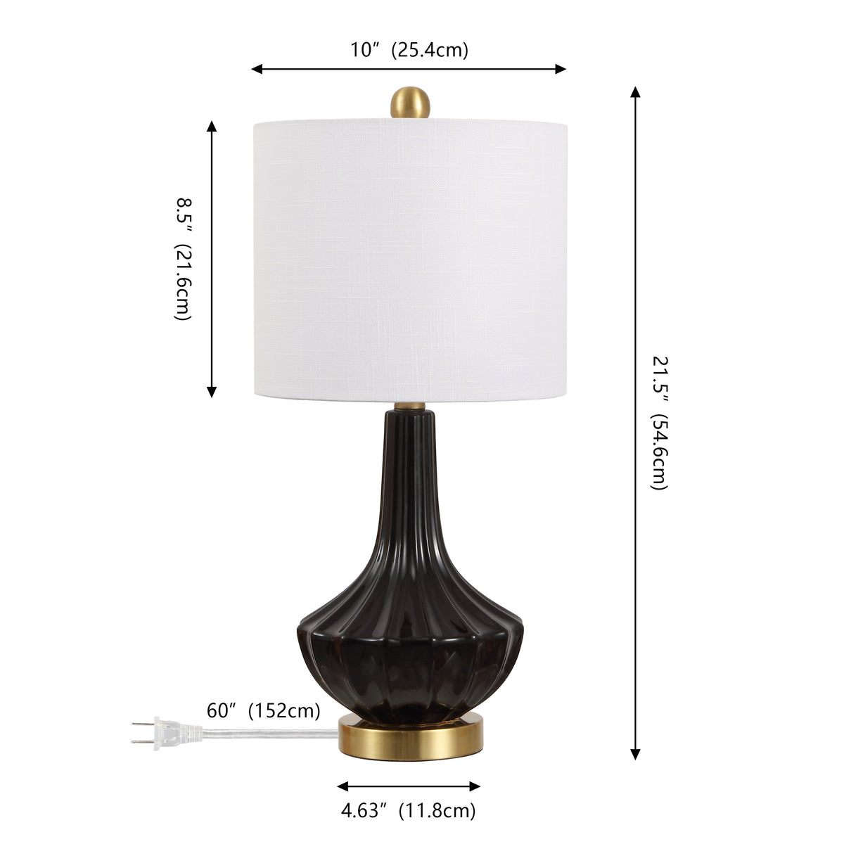 Parker Ribbed Ceramic Gourd Table Lamp - product image 5