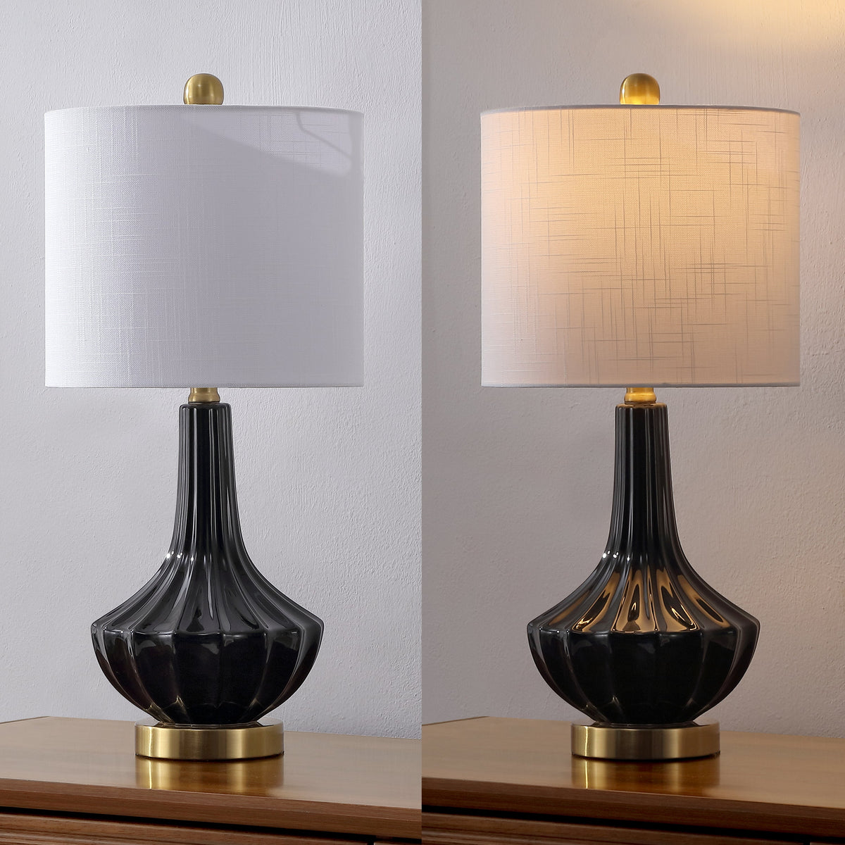 Parker Ribbed Ceramic Gourd Table Lamp - product image 7