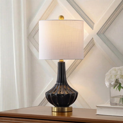 Parker Ribbed Ceramic Gourd Table Lamp - product image 2