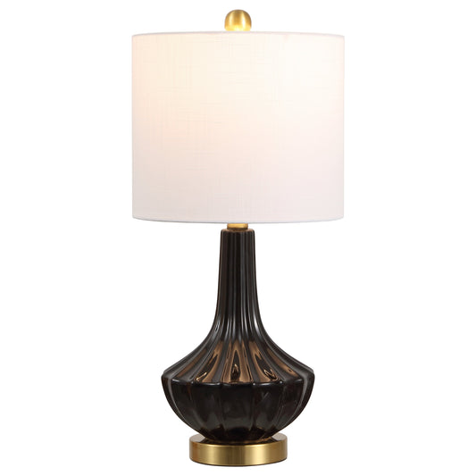 Parker Ribbed Ceramic Gourd Table Lamp - product image 1