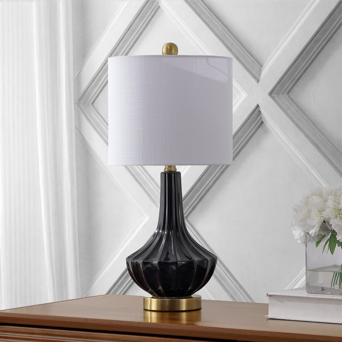 Parker Ribbed Ceramic Gourd Table Lamp - product image 8