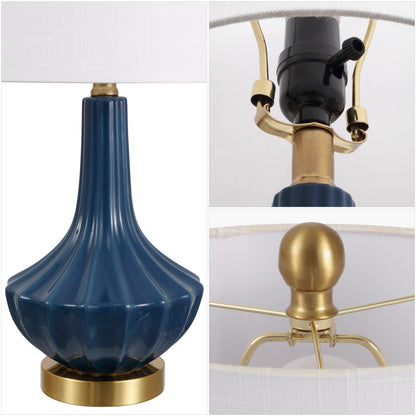 Parker Ribbed Ceramic Gourd Table Lamp - product image 12
