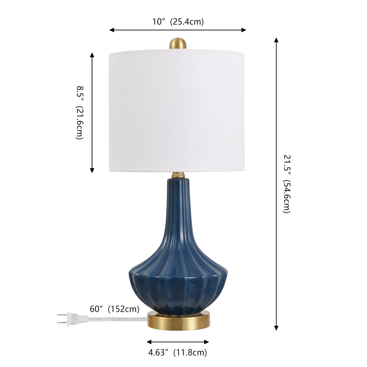 Parker Ribbed Ceramic Gourd Table Lamp - product image 13