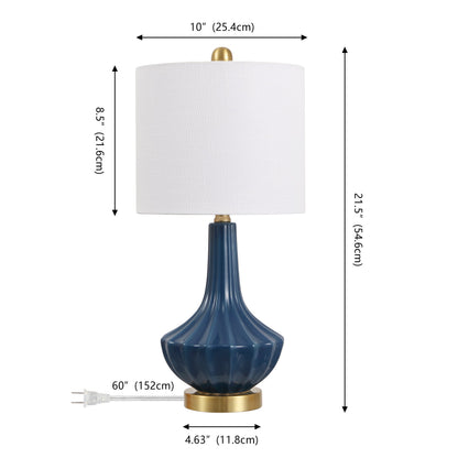 Parker Ribbed Ceramic Gourd Table Lamp - product image 13