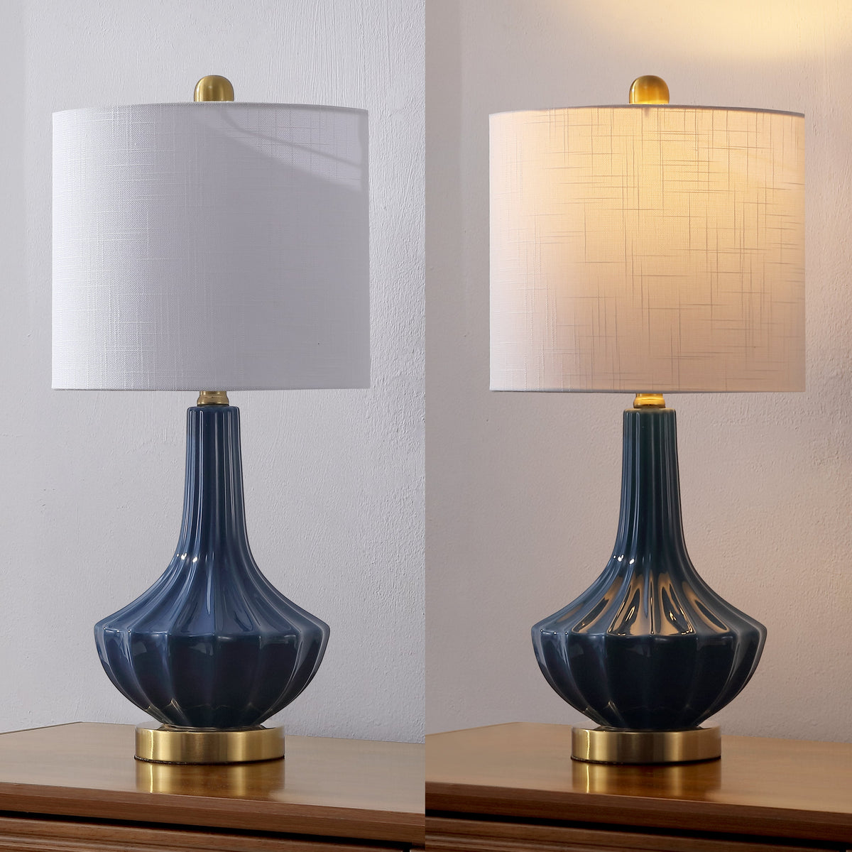 Parker Ribbed Ceramic Gourd Table Lamp - product image 15