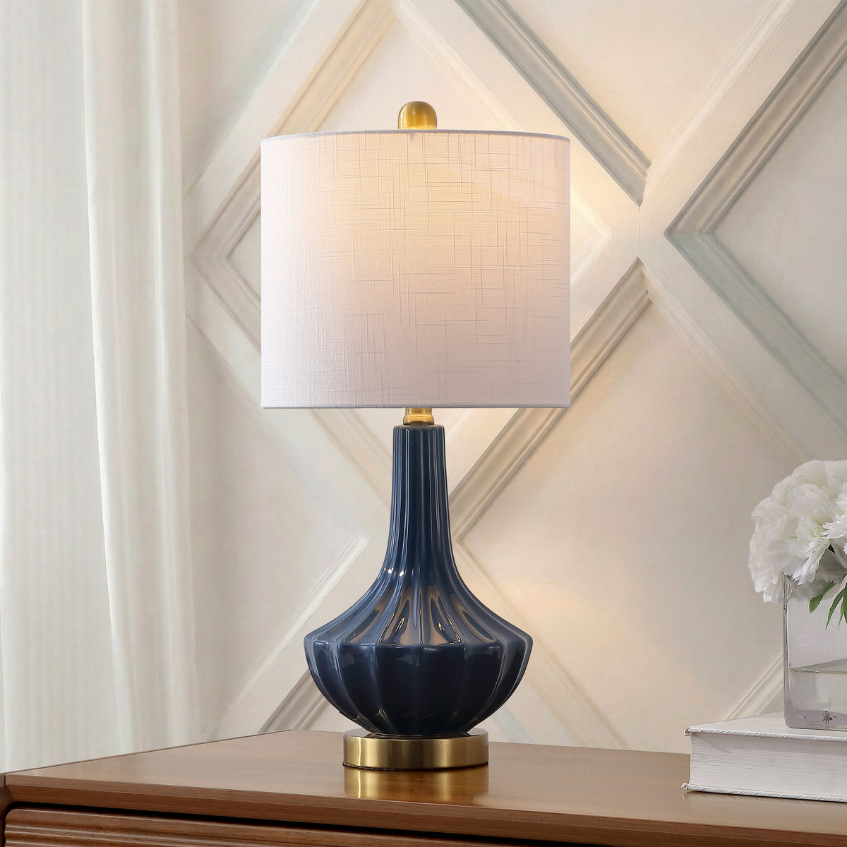 Parker Ribbed Ceramic Gourd Table Lamp - product image 10