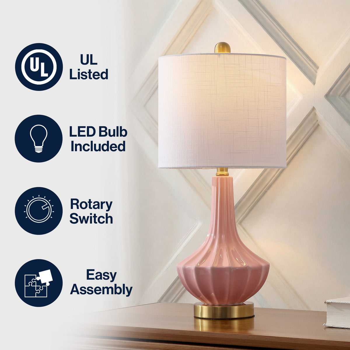 Parker Ribbed Ceramic Gourd Table Lamp - product image 22