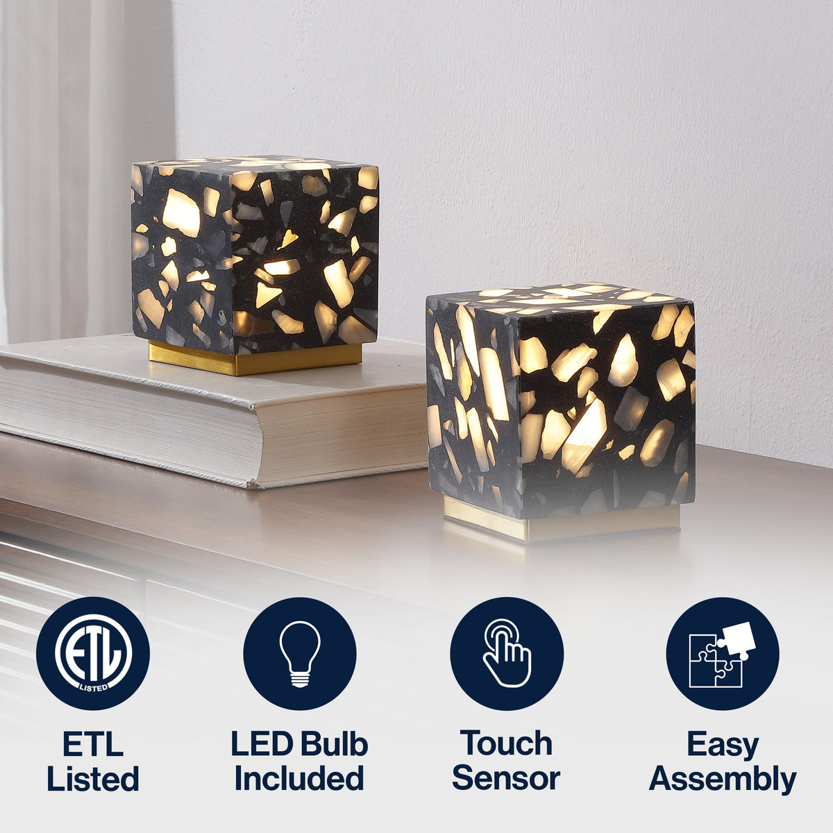Lara Rechargeable Terrazzo Mini LED Lamps - Set of 2 - product image 6
