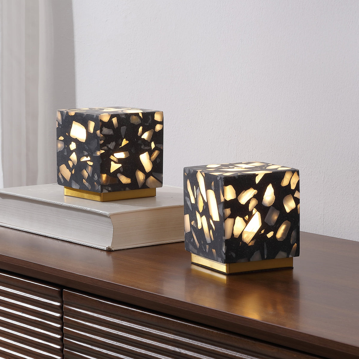Lara Rechargeable Terrazzo Mini LED Lamps - Set of 2 - product image 2