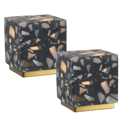Lara Rechargeable Terrazzo Mini LED Lamps - Set of 2