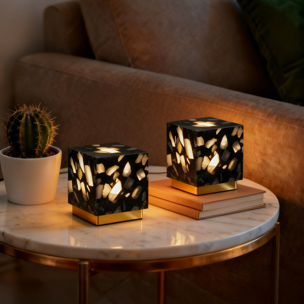 Lara Rechargeable Terrazzo Mini LED Lamps - Set of 2 - product image 8