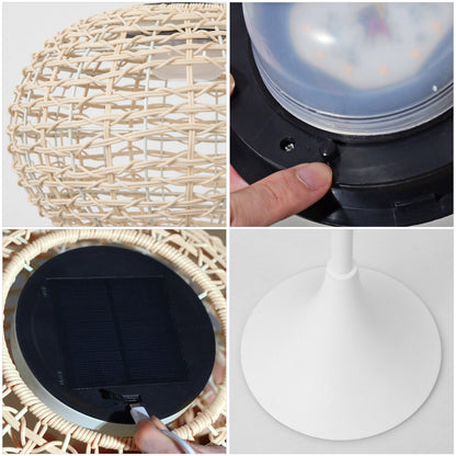 Jaemin 58-Inch Solar LED Rattan-Look Outdoor Floor Lamp - product image 11