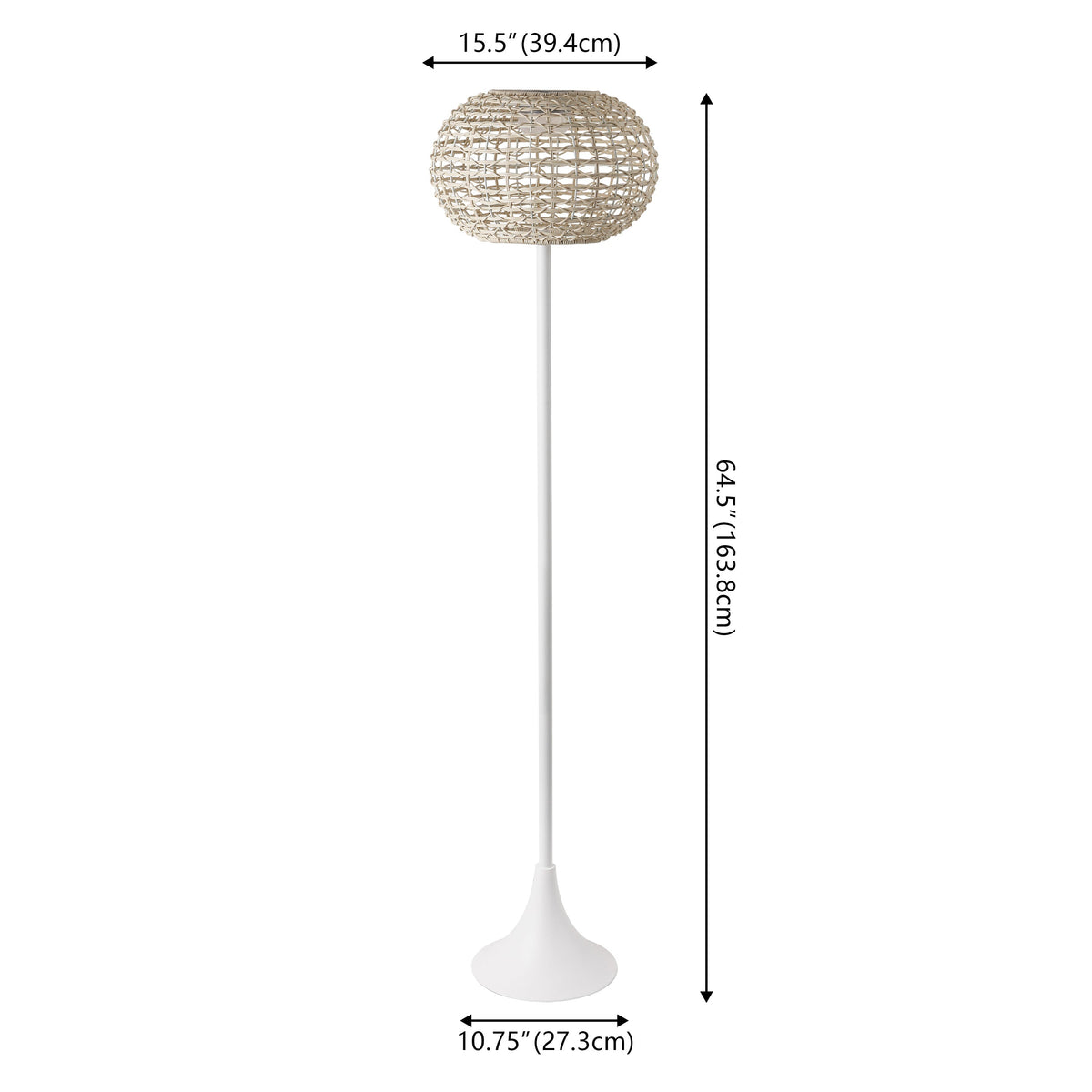 Jaemin 58-Inch Solar LED Rattan-Look Outdoor Floor Lamp - product image 10