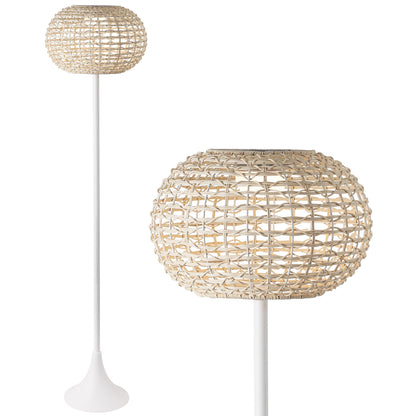 Jaemin 58-Inch Solar LED Rattan-Look Outdoor Floor Lamp - product image 7