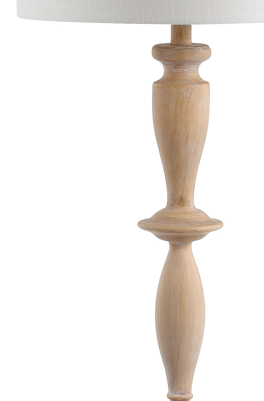 Aldrin Faux-Wood Resin Floor Lamp with Linen Shade - product image 4