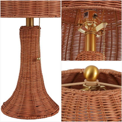 Joanie Woven Rattan Table Lamp with Pull Chains - product image 4
