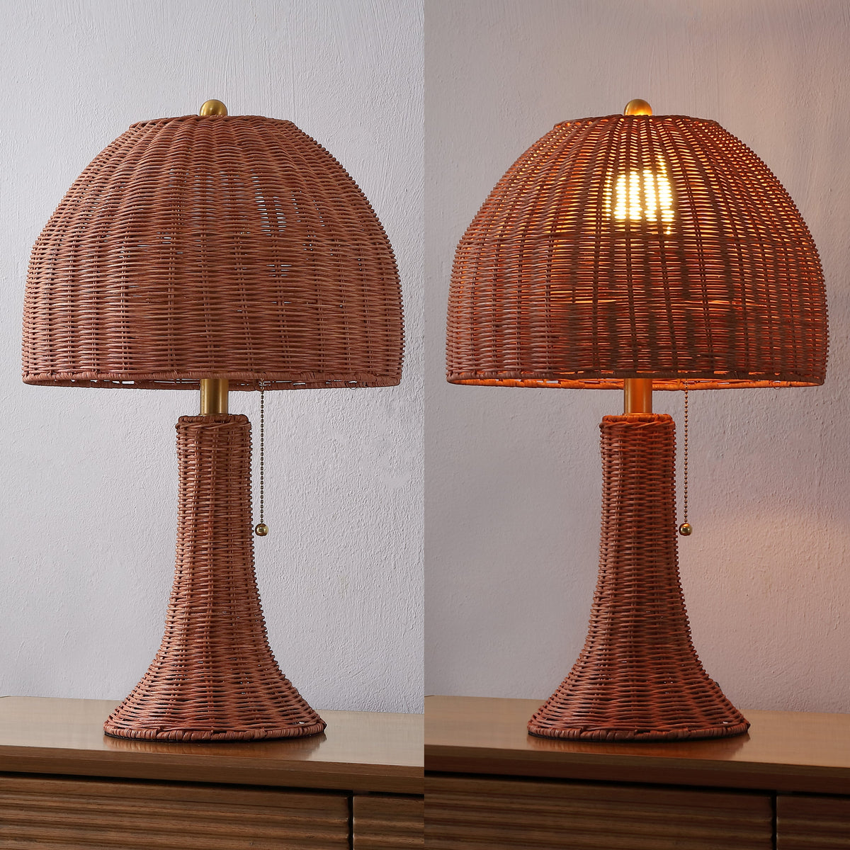 Joanie Woven Rattan Table Lamp with Pull Chains - product image 7