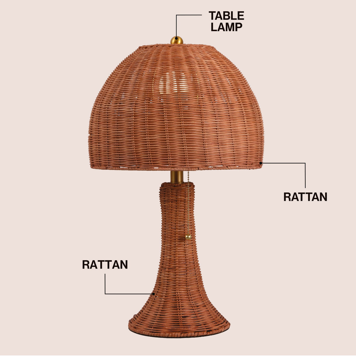 Joanie Woven Rattan Table Lamp with Pull Chains - product image 3