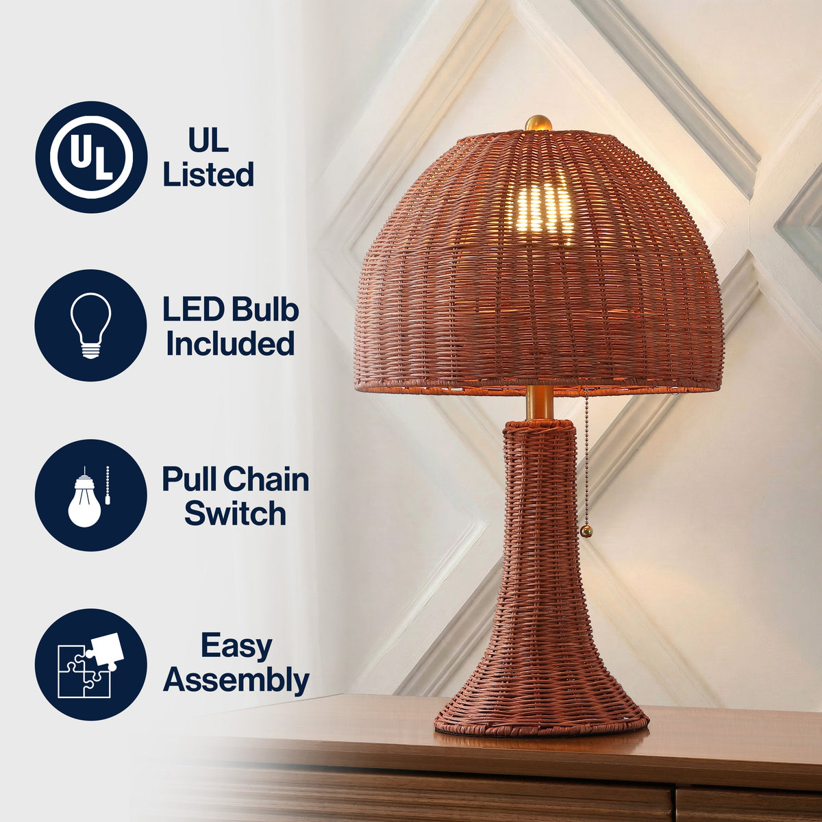 Joanie Woven Rattan Table Lamp with Pull Chains - product image 6