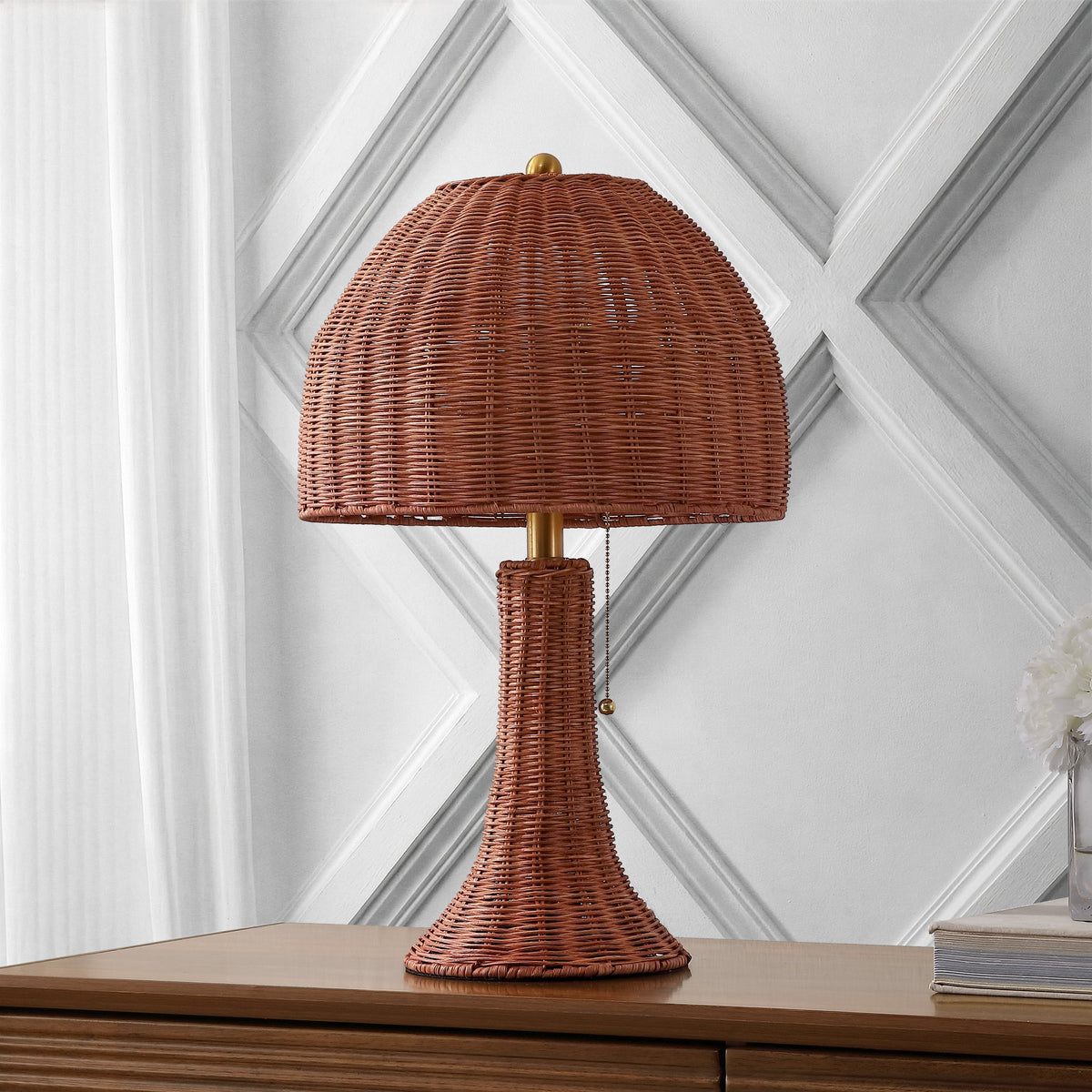Joanie Woven Rattan Table Lamp with Pull Chains - product image 8