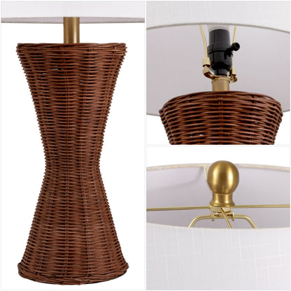 Laura Woven Rattan Hourglass Table Lamps - Set of 2 - product image 4