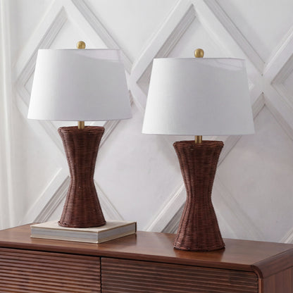 Laura Woven Rattan Hourglass Table Lamps - Set of 2 - product image 8