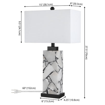 Elizabeth Mosaic Alabaster Table Lamp with Base Light - product image 5