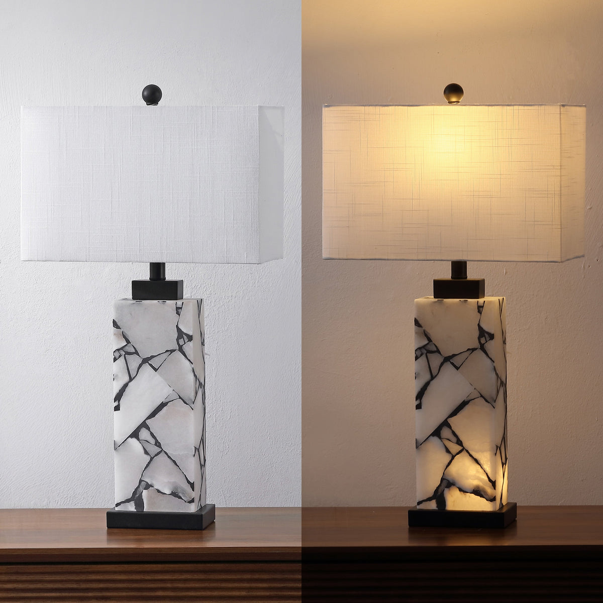 Elizabeth Mosaic Alabaster Table Lamp with Base Light - product image 7