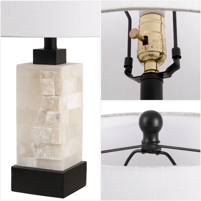 Eloise Rectangular Alabaster Table Lamp with Nightlight - product image 4