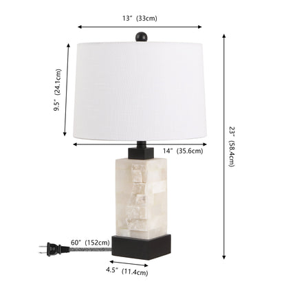 Eloise Rectangular Alabaster Table Lamp with Nightlight - product image 5