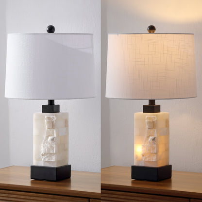 Eloise Rectangular Alabaster Table Lamp with Nightlight - product image 7