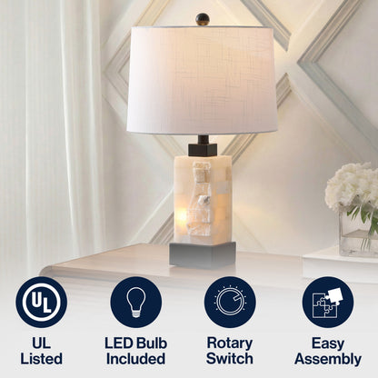 Eloise Rectangular Alabaster Table Lamp with Nightlight - product image 6