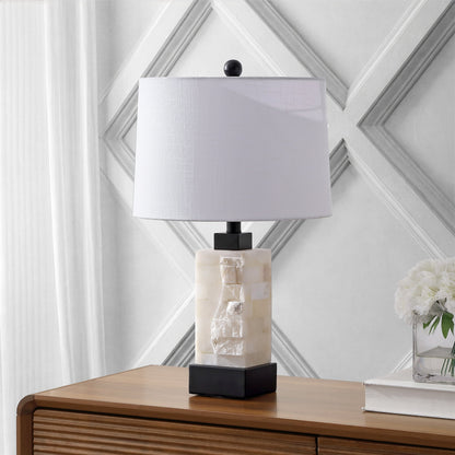 Eloise Rectangular Alabaster Table Lamp with Nightlight - product image 8